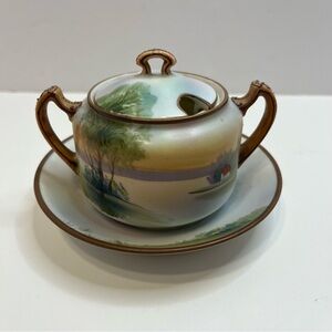 NIPPON Hand Painted Mustard bowl